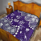 Personalized Fremantle Dockers Quilt Aboriginal Pattern with Graffiti Style