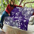 Personalized Fremantle Dockers Quilt Aboriginal Pattern with Graffiti Style