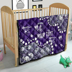 Personalized Fremantle Dockers Quilt Aboriginal Pattern with Graffiti Style