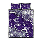 Personalized Fremantle Dockers Quilt Bed Set Aboriginal Pattern with Graffiti Style
