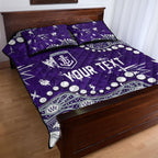 Personalized Fremantle Dockers Quilt Bed Set Aboriginal Pattern with Graffiti Style