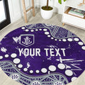 Personalized Fremantle Dockers Round Carpet Aboriginal Pattern with Graffiti Style