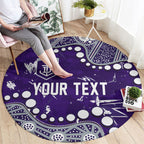 Personalized Fremantle Dockers Round Carpet Aboriginal Pattern with Graffiti Style