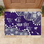 Personalized Fremantle Dockers Rubber Doormat Aboriginal Pattern with Graffiti Style