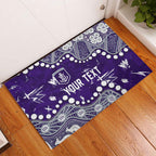 Personalized Fremantle Dockers Rubber Doormat Aboriginal Pattern with Graffiti Style