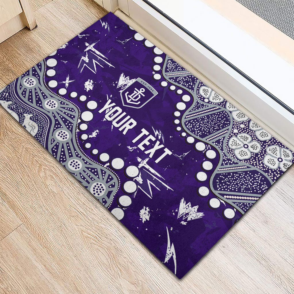 Personalized Fremantle Dockers Rubber Doormat Aboriginal Pattern with Graffiti Style