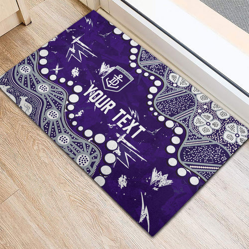 Personalized Fremantle Dockers Rubber Doormat Aboriginal Pattern with Graffiti Style
