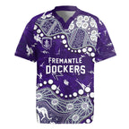 Personalized Fremantle Dockers Rugby Jersey Aboriginal Pattern with Graffiti Style