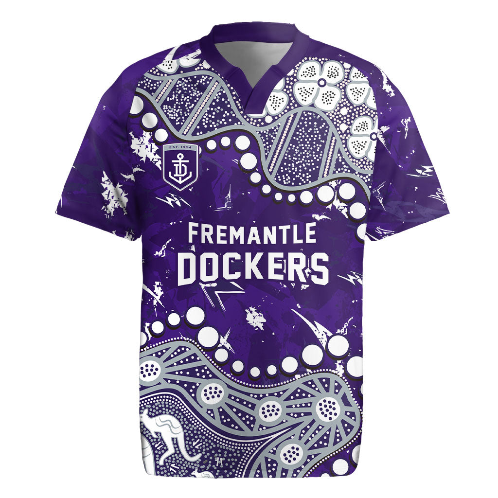 Personalized Fremantle Dockers Rugby Jersey Aboriginal Pattern with Graffiti Style