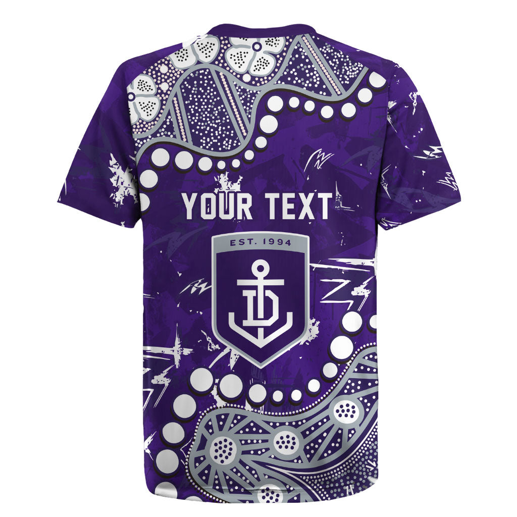 Personalized Fremantle Dockers Rugby Jersey Aboriginal Pattern with Graffiti Style
