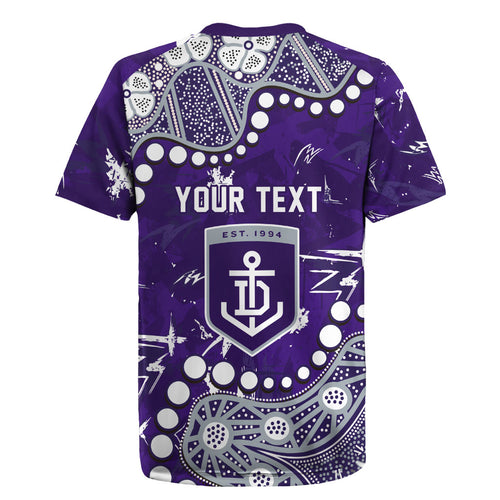 Personalized Fremantle Dockers Rugby Jersey Aboriginal Pattern with Graffiti Style