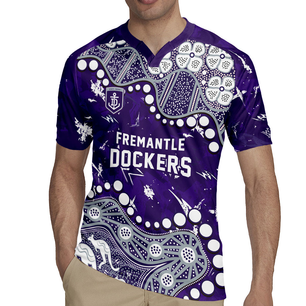 Personalized Fremantle Dockers Rugby Jersey Aboriginal Pattern with Graffiti Style
