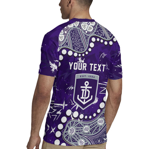 Personalized Fremantle Dockers Rugby Jersey Aboriginal Pattern with Graffiti Style