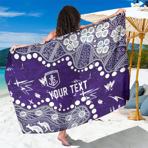 Personalized Fremantle Dockers Sarong Aboriginal Pattern with Graffiti Style