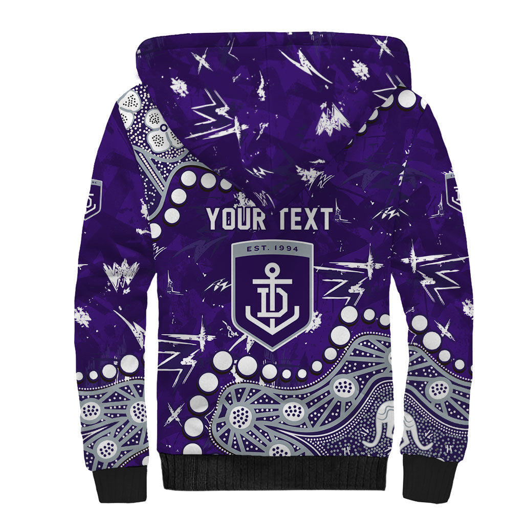 Personalized Fremantle Dockers Sherpa Hoodie Aboriginal Pattern with Graffiti Style