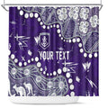 Personalized Fremantle Dockers Shower Curtain Aboriginal Pattern with Graffiti Style