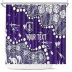 Personalized Fremantle Dockers Shower Curtain Aboriginal Pattern with Graffiti Style