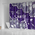 Personalized Fremantle Dockers Shower Curtain Aboriginal Pattern with Graffiti Style