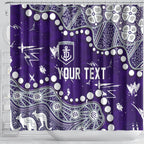 Personalized Fremantle Dockers Shower Curtain Aboriginal Pattern with Graffiti Style