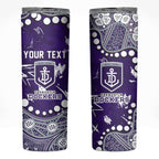 Personalized Fremantle Dockers Skinny Tumbler Aboriginal Pattern with Graffiti Style