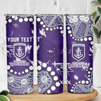 Personalized Fremantle Dockers Skinny Tumbler Aboriginal Pattern with Graffiti Style