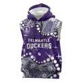 Personalized Fremantle Dockers Sleeveless Hoodie Aboriginal Pattern with Graffiti Style
