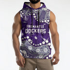 Personalized Fremantle Dockers Sleeveless Hoodie Aboriginal Pattern with Graffiti Style