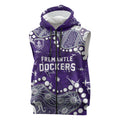 Personalized Fremantle Dockers Sleeveless Zip Hoodie Aboriginal Pattern with Graffiti Style