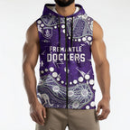 Personalized Fremantle Dockers Sleeveless Zip Hoodie Aboriginal Pattern with Graffiti Style