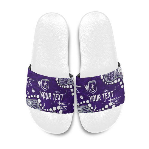 Personalized Fremantle Dockers Slide Sandals Aboriginal Pattern with Graffiti Style