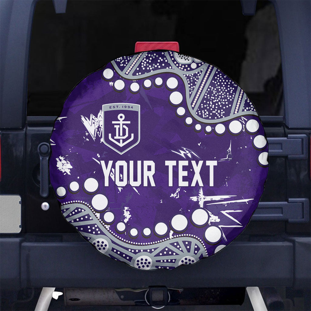 Personalized Fremantle Dockers Spare Tire Cover Aboriginal Pattern with Graffiti Style