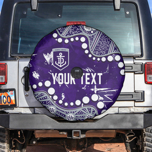 Personalized Fremantle Dockers Spare Tire Cover Aboriginal Pattern with Graffiti Style