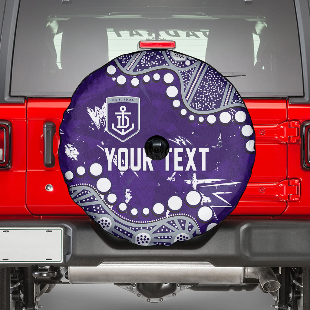 Personalized Fremantle Dockers Spare Tire Cover Aboriginal Pattern with Graffiti Style