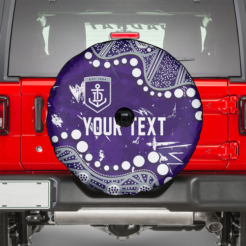 Personalized Fremantle Dockers Spare Tire Cover Aboriginal Pattern with Graffiti Style