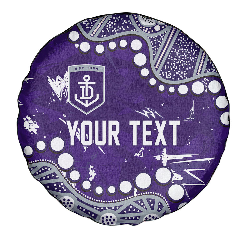 Personalized Fremantle Dockers Spare Tire Cover Aboriginal Pattern with Graffiti Style