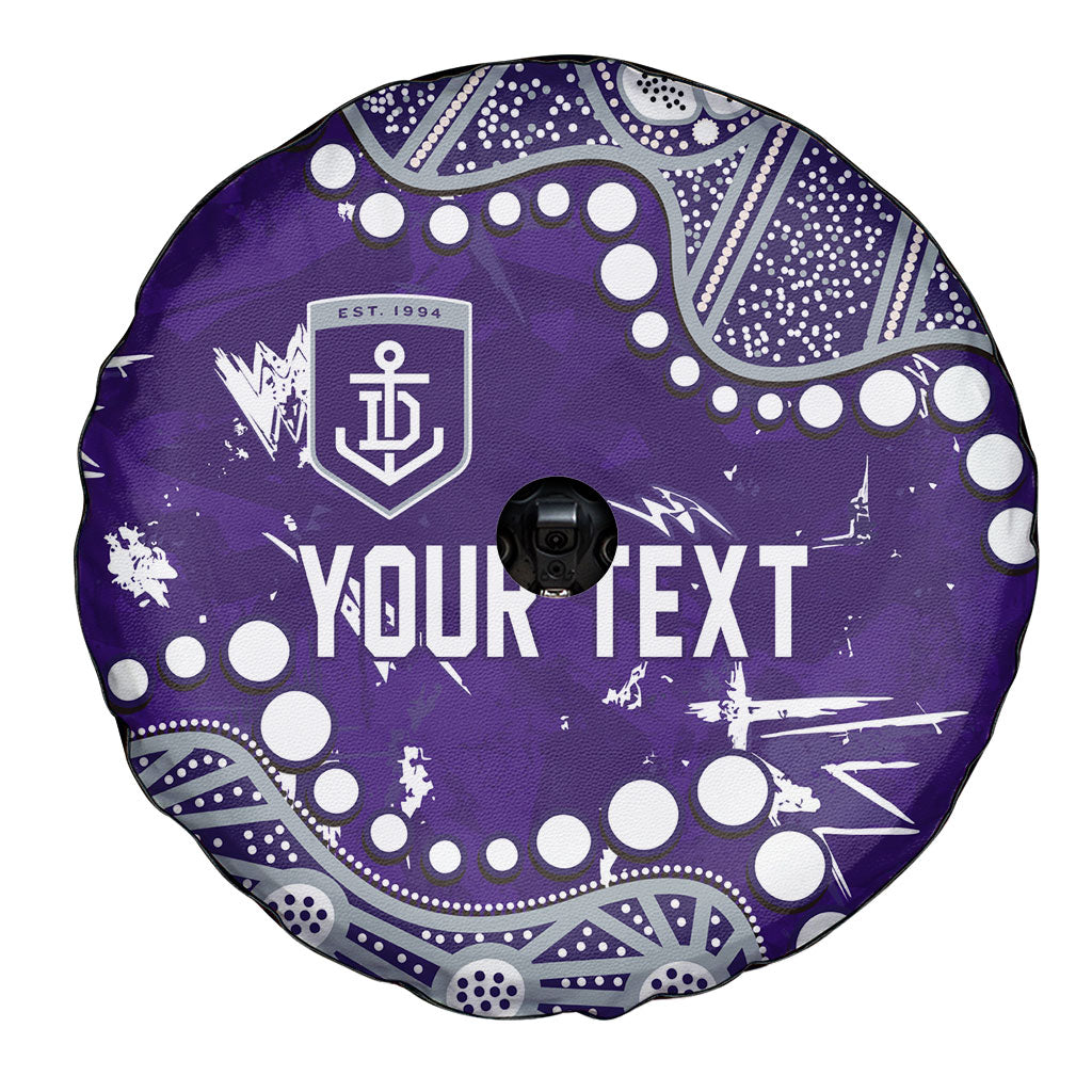 Personalized Fremantle Dockers Spare Tire Cover Aboriginal Pattern with Graffiti Style