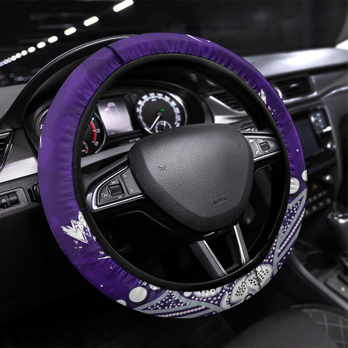 Fremantle Dockers Steering Wheel Cover Aboriginal Pattern with Graffiti Style