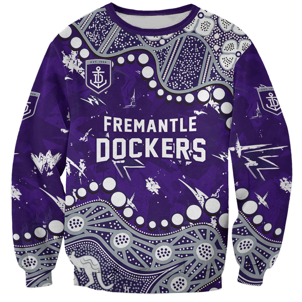 Personalized Fremantle Dockers Sweatshirt Aboriginal Pattern with Graffiti Style