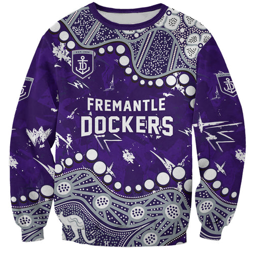 Personalized Fremantle Dockers Sweatshirt Aboriginal Pattern with Graffiti Style