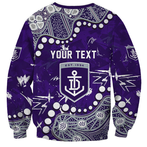 Personalized Fremantle Dockers Sweatshirt Aboriginal Pattern with Graffiti Style