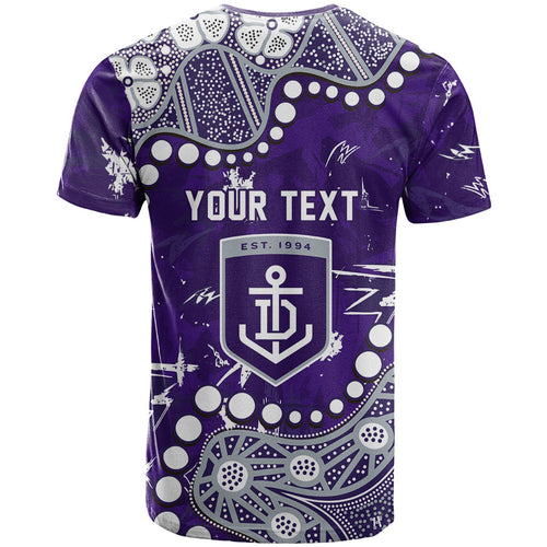 Personalized Fremantle Dockers T Shirt Aboriginal Pattern with Graffiti Style