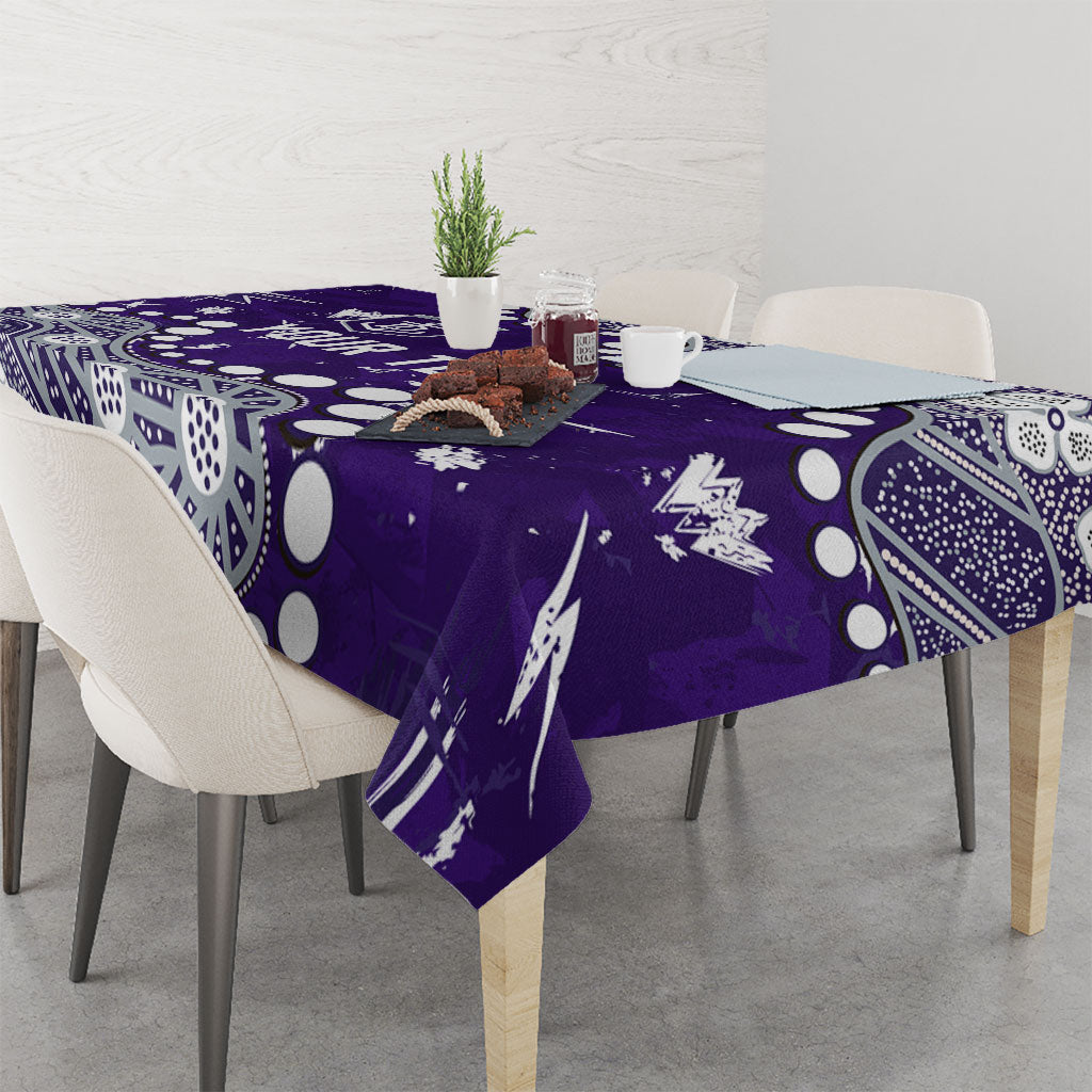 Personalized Fremantle Dockers Tablecloth Aboriginal Pattern with Graffiti Style