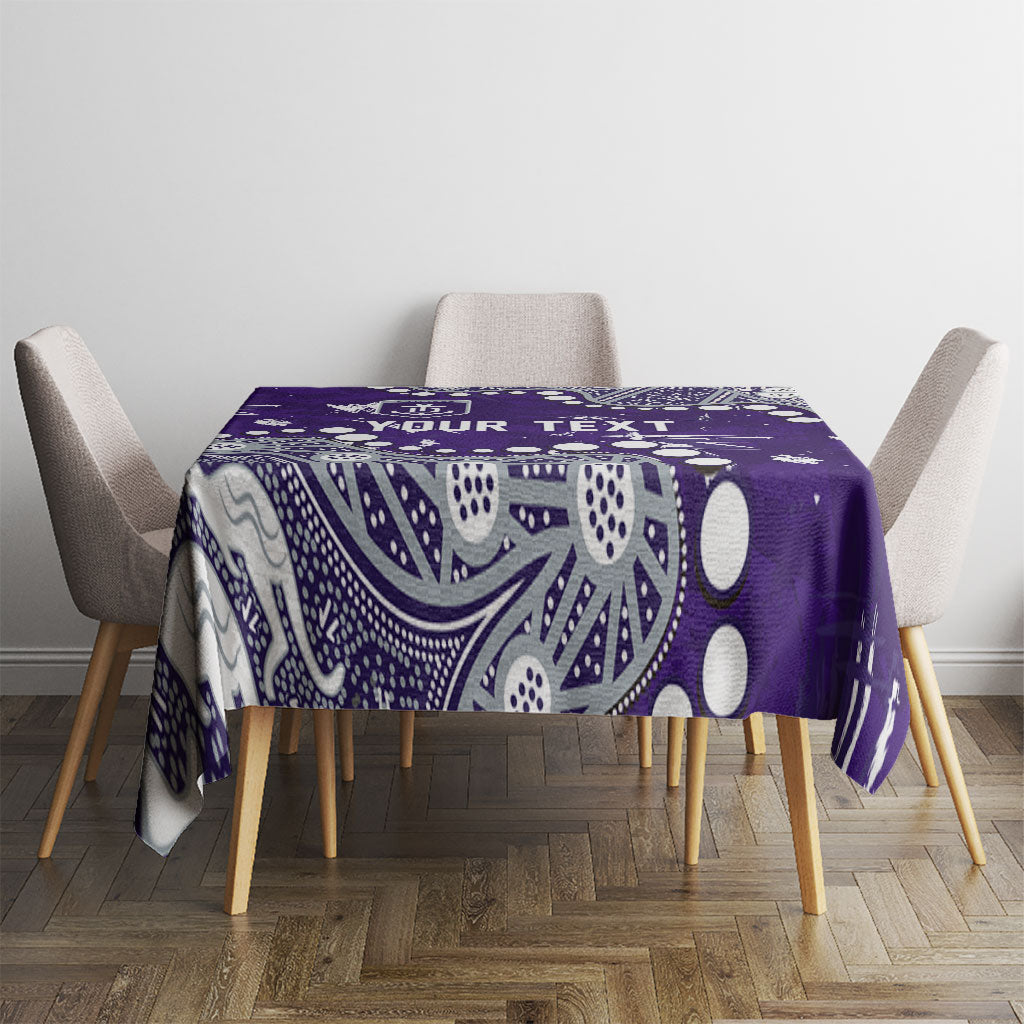 Personalized Fremantle Dockers Tablecloth Aboriginal Pattern with Graffiti Style