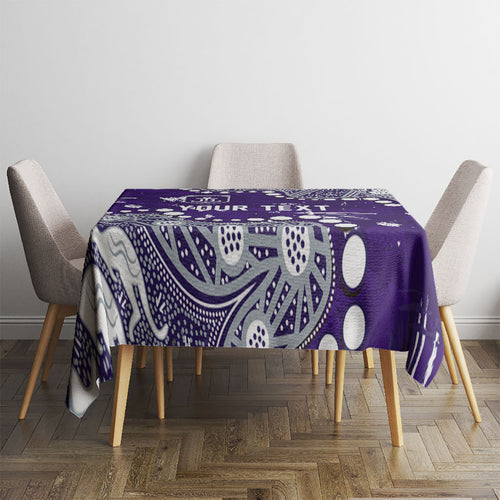 Personalized Fremantle Dockers Tablecloth Aboriginal Pattern with Graffiti Style