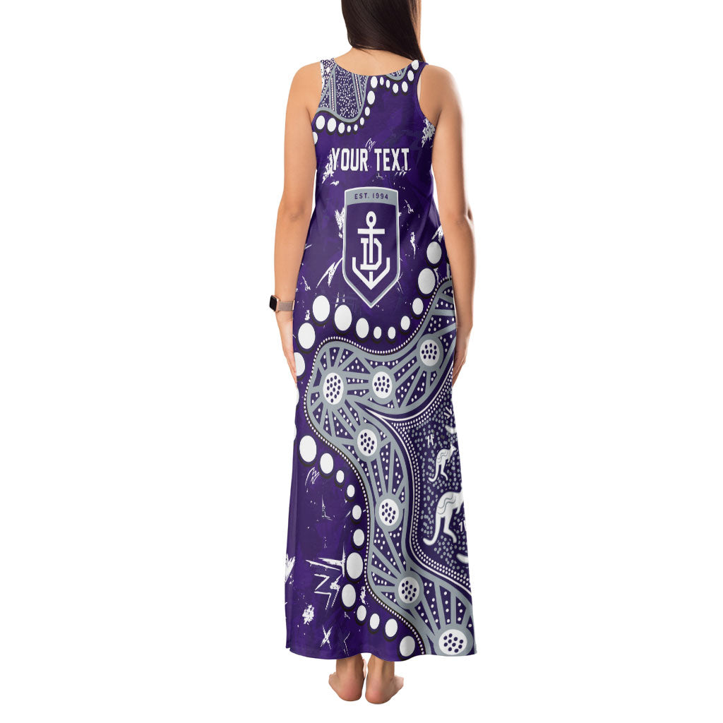 Personalized Fremantle Dockers Tank Maxi Dress Aboriginal Pattern with Graffiti Style