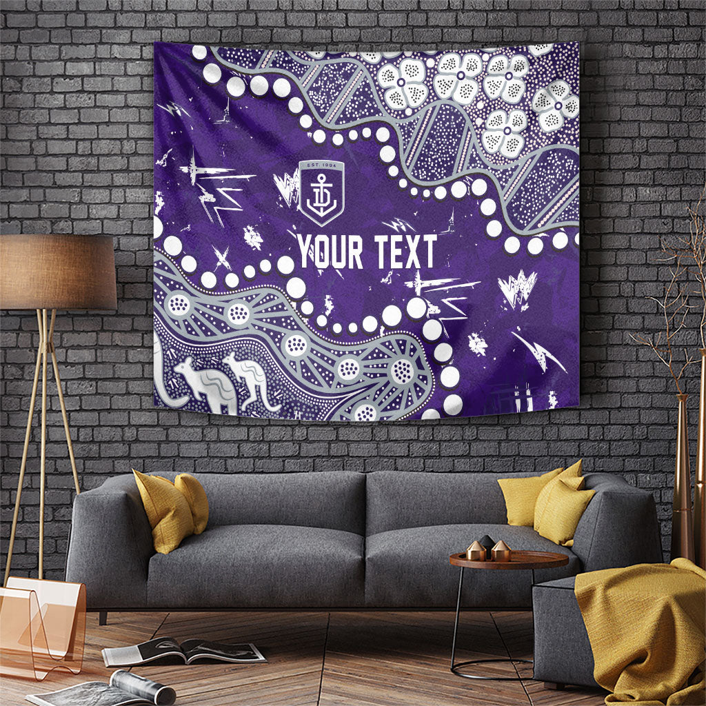 Personalized Fremantle Dockers Tapestry Aboriginal Pattern with Graffiti Style