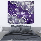 Personalized Fremantle Dockers Tapestry Aboriginal Pattern with Graffiti Style