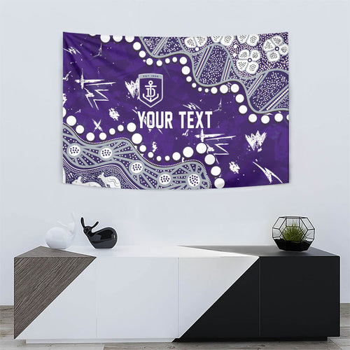 Personalized Fremantle Dockers Tapestry Aboriginal Pattern with Graffiti Style