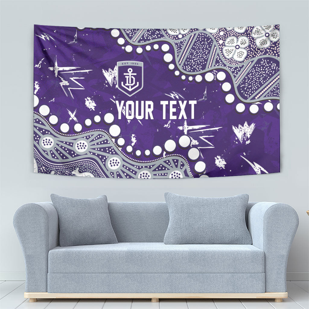 Personalized Fremantle Dockers Tapestry Aboriginal Pattern with Graffiti Style