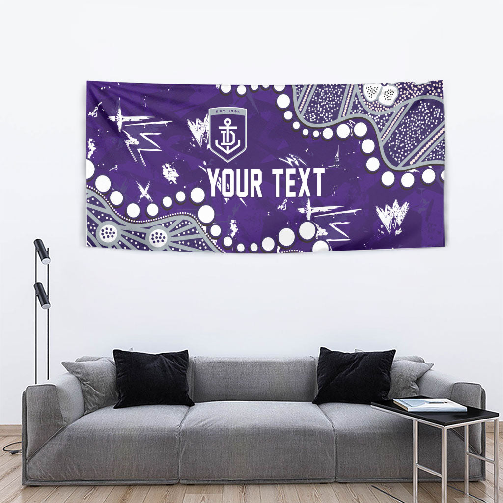 Personalized Fremantle Dockers Tapestry Aboriginal Pattern with Graffiti Style